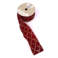 Wstążka Materiałowa z Brokatem 6,3cm - 4 kolory