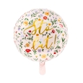 Balon Foliowy Sto Lat Kwiaty 35cm - Jasny Różowy