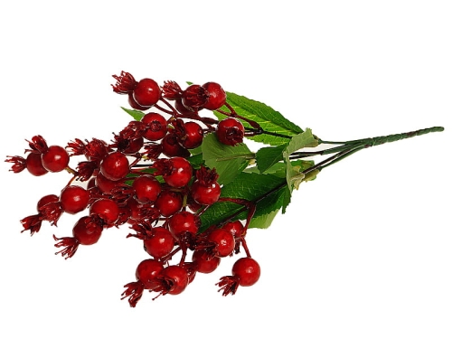 Głóg Sztuczny Gałązka 35cm - Czerwony