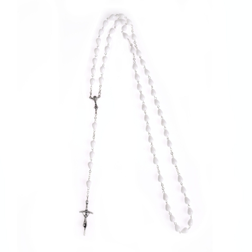 Różaniec Komunijny Łezka 8mm kpl. 10szt - Biały