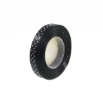 Wstążka Satynowa w Kropki 12mm 22,5mb – Czarny Nr 39