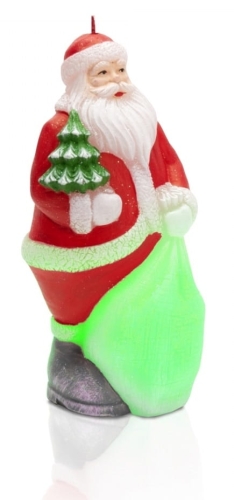 Świeca Figurka Mikołaj z Diodą 18cm