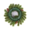 Wianek Świerkowy z Szyszkami Ośnieżony 32cm