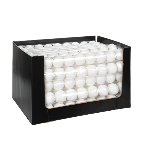 Bombki Plastikowe w Tubie 6cm kpl. 9szt - Biały