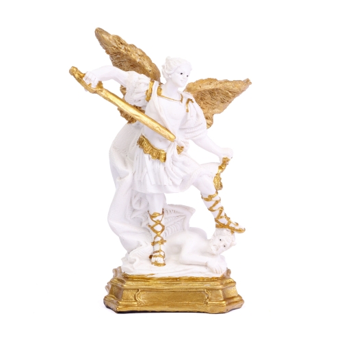 Figurka Św. Michał Archanioł 12cm - Biały/Złoty