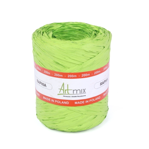 Rafia Syntetyczna 200m COL65 - Seledynowy