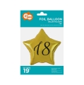 Balon Foliowy Gwiazda 18 - Złoty
