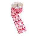 Wstążka Świąteczna Jutowa 6,3cm 6,4mb - 2 kolory