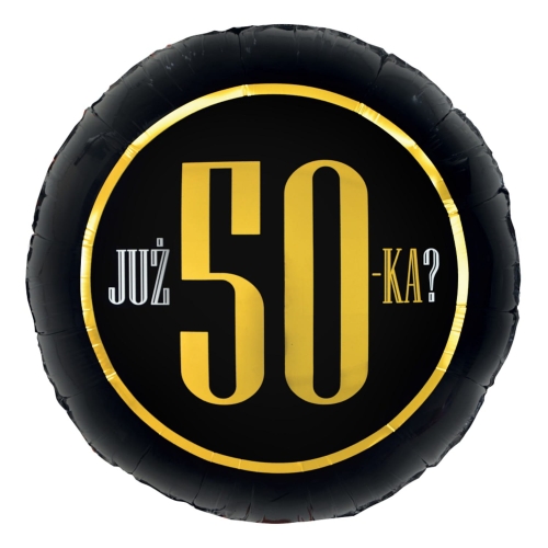 Balon Foliowy Już 50-ka? 36cm - Czarny