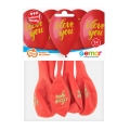 Balony na Walentynki I Love You kpl. 5szt