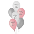 Balony Witaj w Domu dla Dziewczynki kpl. 6szt