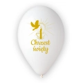 Balony na Chrzest Św. Świeca kpl. 5szt - Biały