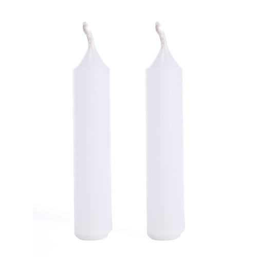 Świeca Kolędowa Słupek 2x8,5cm kpl. 2szt - Biały
