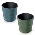 Doniczka Plastikowa Furu Round z Wkładem 30x29cm- Zielony