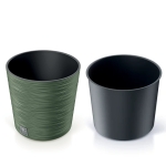 Doniczka Plastikowa Furu Round z Wkładem 30x29cm- Zielony