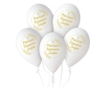 Balony Komunijne z Nadrukiem kpl. 5szt 