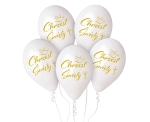 Balony na Chrzest Św. Krzyż kpl. 5szt - Biały
