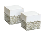 Pudełka Papierowe 5x5cm kpl. 6szt - Złoty Ornament