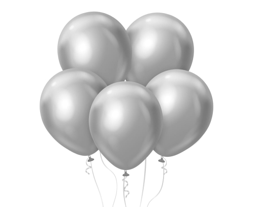 Balony Platynowe 46cm kpl. 5szt - Srebrny