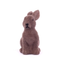 Figurka Zając Wielkanocny Flokowany 25cm - Brązowy