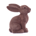 Figurka Zając Wielkanocny Flokowany 25cm - Brązowy