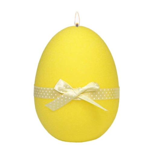 Świeca Easter Joy Welur Jajko 10x14cm - Żółty