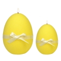 Świeca Easter Joy Welur Jajko 10x14cm - Żółty