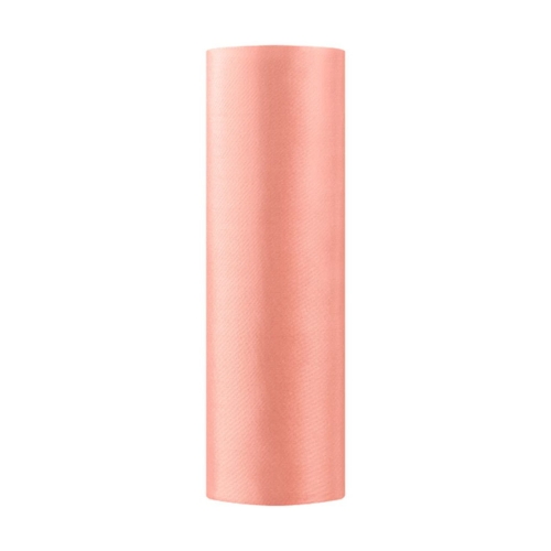 Satyna Gładka 16cmx9m - Koralowy