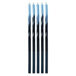 Świeczki Urodzinowe Świderki Ombre 15cm kpl. 5szt - Czarny/Niebieski