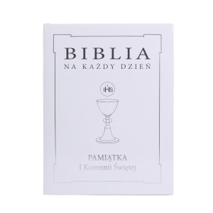 Biblia na Każdy Dzień Pamiątka I Komunii Świętej- Srebrny Napis