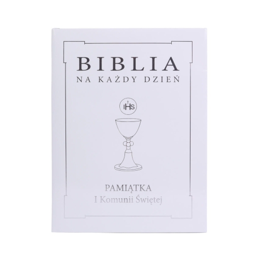 Biblia na Każdy Dzień Pamiątka I Komunii Świętej- Srebrny Napis