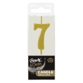Świeczka Urodzinowa Piker Cyfra 7 - Złoty