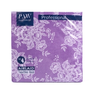 Serwetki Flizelinowe PAW Professional Airlaid kpl. 50szt - Lace Violet