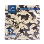Serwetki Flizelinowe PAW Professional Airlaid Beautiful Floral kpl. 50szt - Czarny