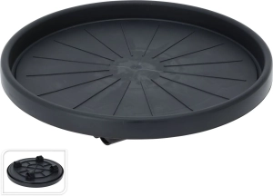 Podstawka Plastikowa na Kółkach 30cm - Czarny