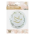 Balon Foliowy Gołąb i Wianek 36cm
