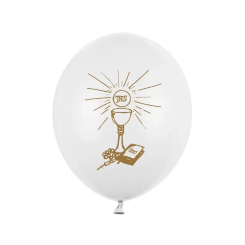 Balony Komunijne Kielich IHS 27cm kpl. 6szt