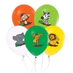 Balony Kolorowe dla Dzieci Safari kpl. 5szt