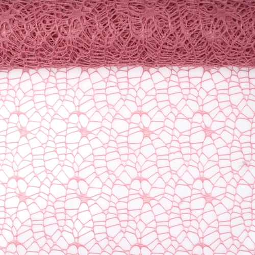 Siatka Koronkowa 50cmx4,5m - Brudny Różowy