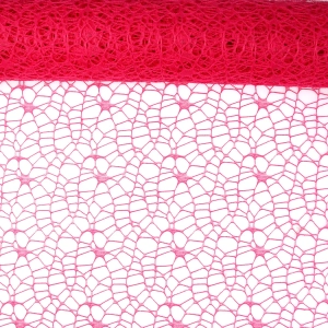Siatka Koronkowa 50cmx4,5m - Ciemny Różowy