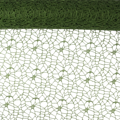 Siatka Koronkowa 50cmx4,5m - Ciemny Zielony