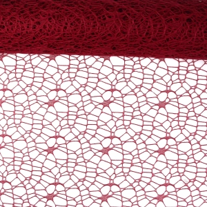 Siatka Koronkowa 50cmx4,5m - Ciemny Czerwony