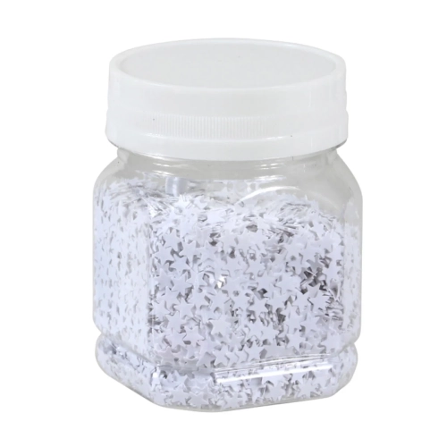 Konfetti Sypane Gwiazdki 6mm 80g - Biały