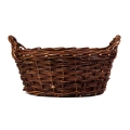 Kosz Wiklinowy Ogródek z Rączkami 41cm - Brązowy