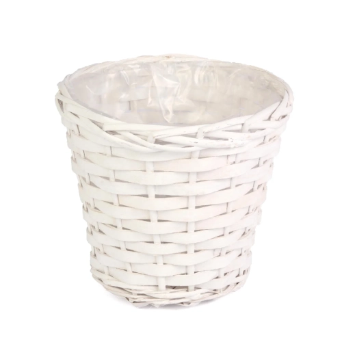 Osłonka Ratanowa Okrągła 17cm - Biały