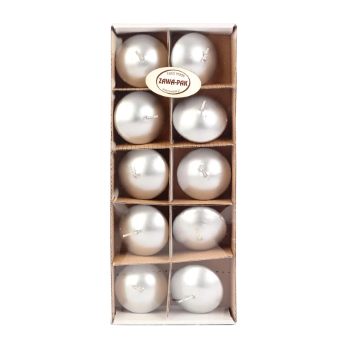 Świeca Pływająca Krążek Metalik kpl. 10szt - Srebrny