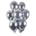 Balony Lateksowe Srebrny Chrom kpl. 50szt