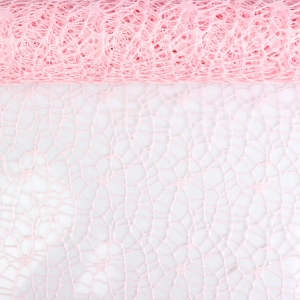 Siatka Koronkowa 50cmx4,5m - Różowy Pastel
