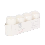 Świeca Adwentowa Słupek 4x7cm kpl. 4szt - Perłowy