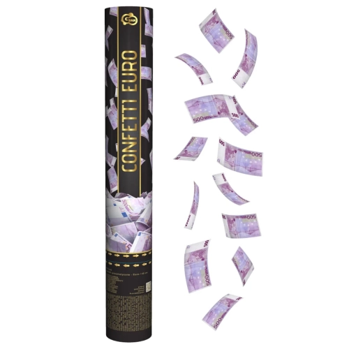 Wystrzałowa Tuba z Konfetti 40cm - Banknoty Euro